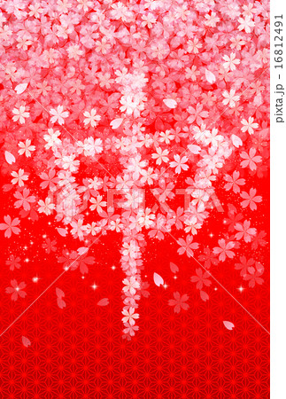 申　桜　年賀状  16812491