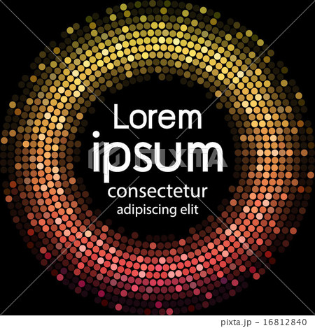 Disco Lights Circle Frame Vector Background  16812840