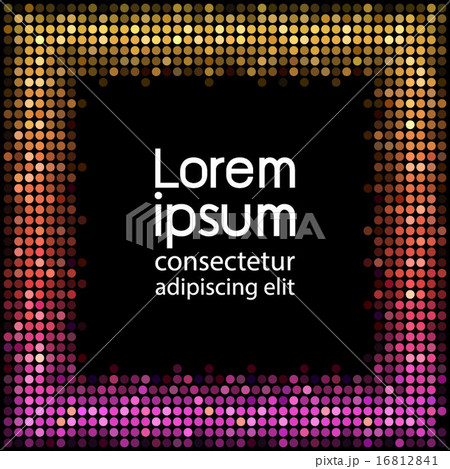 Disco Lights Square Frame Vector Background  16812841