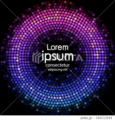 Disco Lights Circle Frame Vector Background  16812844