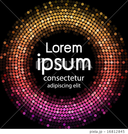 Disco Lights Circle Frame Vector Background  16812845