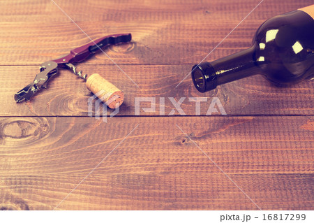 Bottle of red wine and corks. Bottle of red wine and corks. 16817299