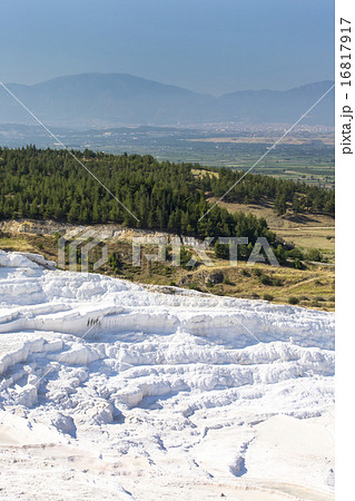 Pamukkale white mountain in Turkey in the middle o 16817917