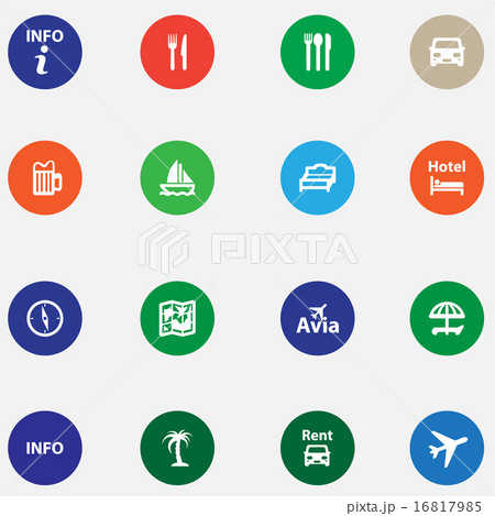Tourist icons. Flat design.  16817985