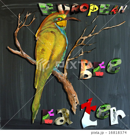 joyous world, mixed media, bird European Bee-Eater joyous world, mixed media, bird European Bee-Eater 16818374