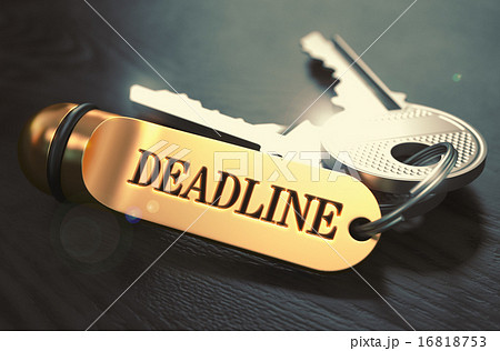Deadline written on Golden Keyring. Deadline written on Golden Keyring. 16818753