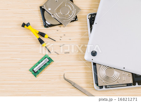 Technician support upgrade part and fixing laptop. 16821271
