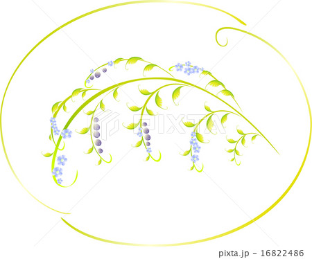Pattern in the form of berry and blue flower branch. EPS10 vector illustration Pattern in the form of berry and blue flower branch. EPS10 vector illustration 16822486