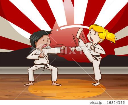 Children fighting martial arts 16824356
