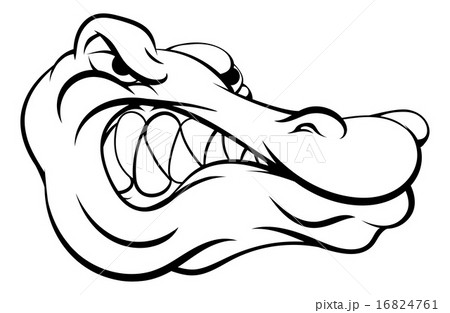 Alligator Or Crocodile Mascotのイラスト素材