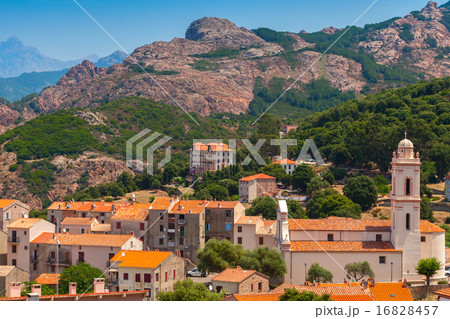 Small Corsican village landscape, old Piana Small Corsican village landscape, old Piana 16828457