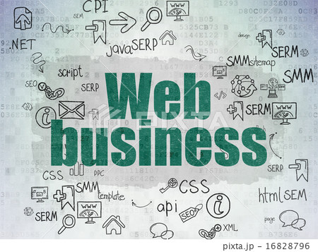Web design concept: Web Business on Digital Paper background Web design concept: Web Business on Digital Paper background 16828796