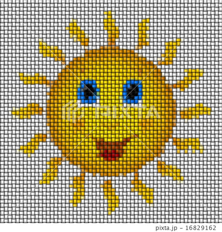 Happy sun image knit generated texture 16829162