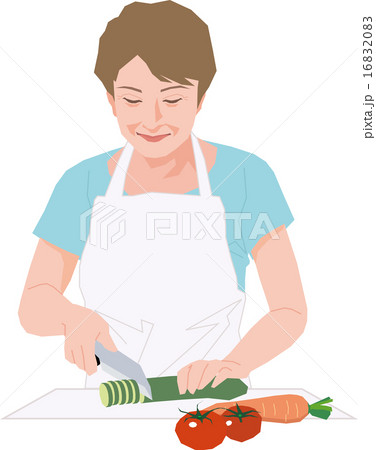 料理をするアクティブシニアの女性 料理をするアクティブシニアの女性 16832083
