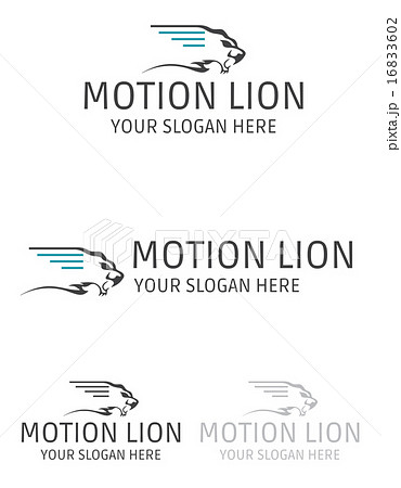 Illustration of motion lion logo design Illustration of motion lion logo design 16833602
