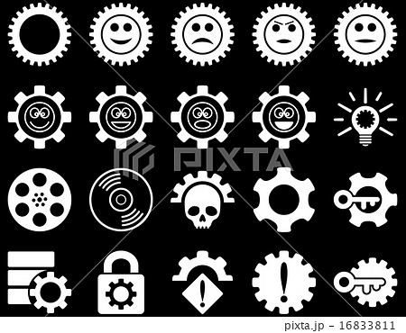Tools and Smile Gears Icons Tools and Smile Gears Icons 16833811