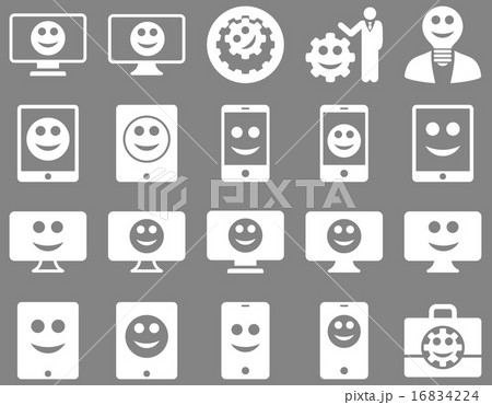 Tools, options, smiles, displays, devices icons 16834224