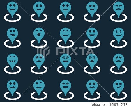 Smiled location icons 16834253