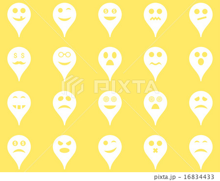 Emotion map marker icons. Emotion map marker icons. 16834433
