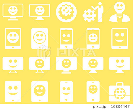 Tools, options, smiles, displays, devices icons 16834447