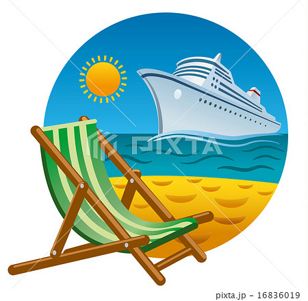 tropical beach icon 16836019