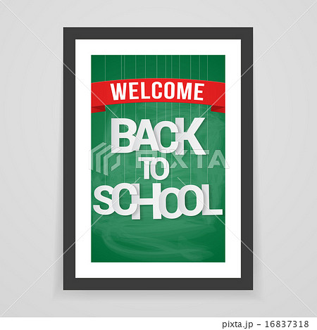Welcome back to school. Vector illustration.  Elements are layered separately in vector file. Easy 16837318