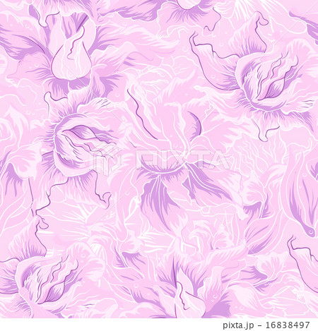 Purple flower seamless pattern 16838497