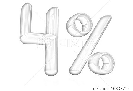 3d red "4" - four percent 3d red "4" - four percent 16838715