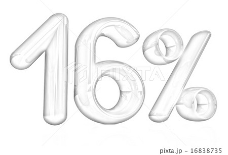 3d red "16" - sixteen percent 3d red "16" - sixteen percent 16838735
