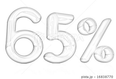 3d red "65" - sixty five percent 16838770
