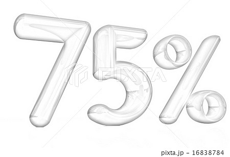 3d red "75" - Seventy-five percent 16838784