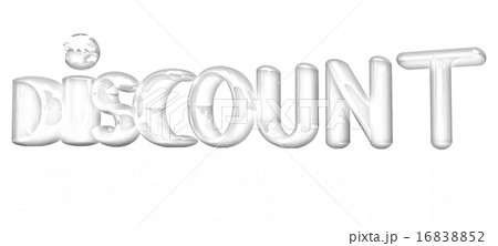 3d metal text "discount" 3d metal text "discount" 16838852