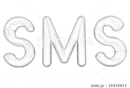 3d red text "sms" 16838853