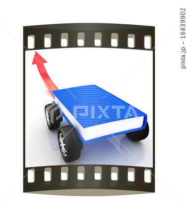 On race cars in the world of knowledge. film strip On race cars in the world of knowledge. film strip 16839902