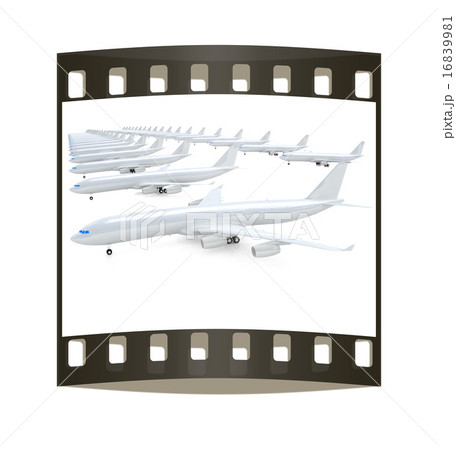 White airplanes. The film strip White airplanes. The film strip 16839981