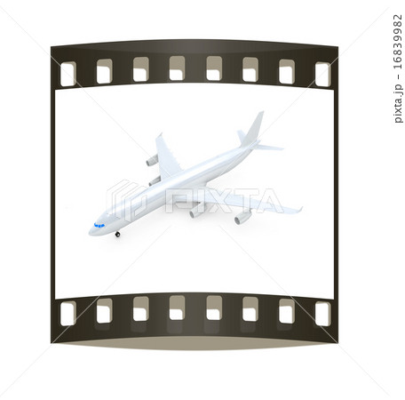White airplane. The film strip 16839982