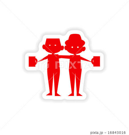 icon sticker realistic design on paper friends Drink icon sticker realistic design on paper friends Drink 16843016