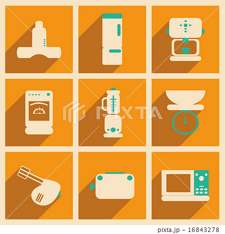 Flat with shadow concept and mobile application kitchen appliances Flat with shadow concept and mobile application kitchen appliances 16843278
