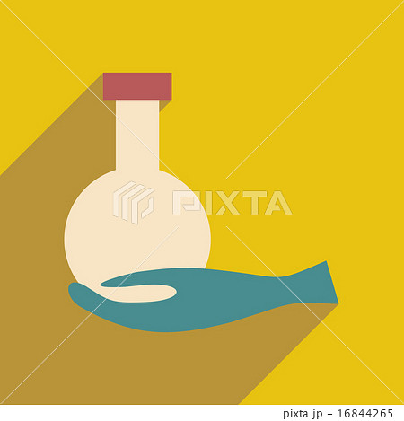 Flat with shadow icon and mobile application chemicals Flat with shadow icon and mobile application chemicals 16844265