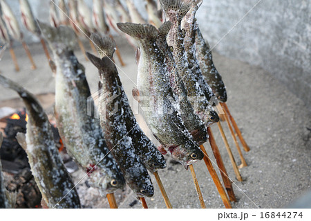 川魚の塩焼きの写真素材