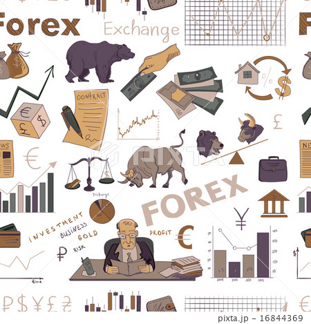 Colored finance forex hand drawing pattern 16844369