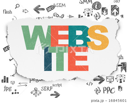 Web design concept: Website on Torn Paper background 16845601