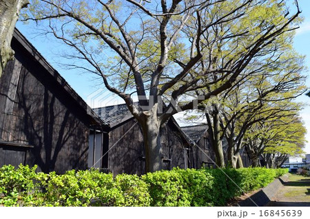 山居倉庫 山形県酒田市の観光スポット の写真素材