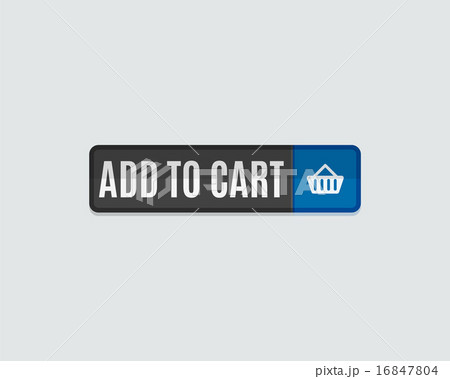 Add to cart web button, online shopping, flat design 16847804