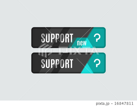 Support button, futuristic hi-tech UI design 16847811