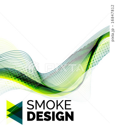Color smoke wave on white - design element 16847812