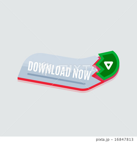 Colorful download web button. Modern flat design. 16847813