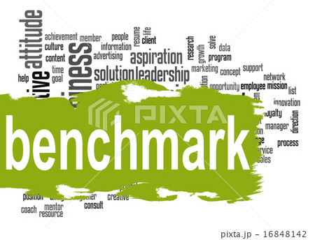 Benchmark word cloud with green banner Benchmark word cloud with green banner 16848142