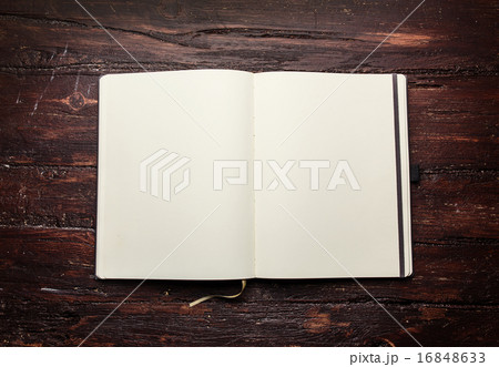 Open blank notepad with empty white pages 16848633