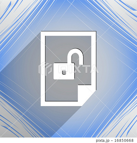 File unlocked icon symbol Flat modern web design w File unlocked icon symbol Flat modern web design w 16850668